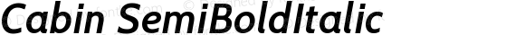 Cabin SemiBold Italic