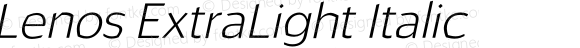 Lenos ExtraLight Italic