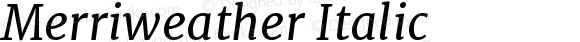 Merriweather Italic