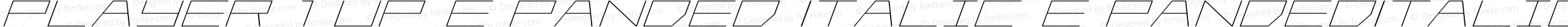 Player 1 Up Expanded Italic ExpandedItalic