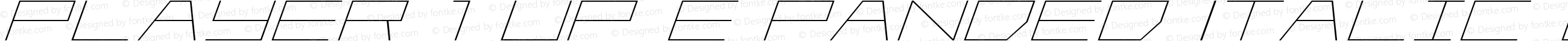 Player 1 Up Expanded Italic ExpandedItalic