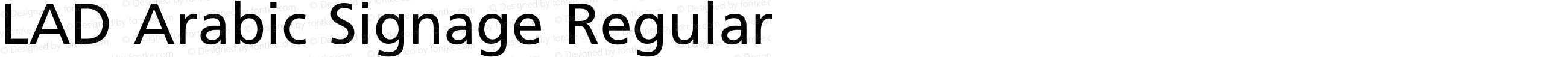 LAD Arabic Signage Regular