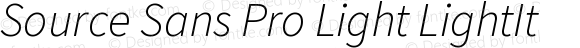 Source Sans Pro Light Italic