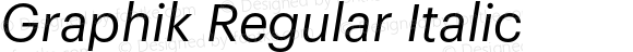 Graphik Regular Italic