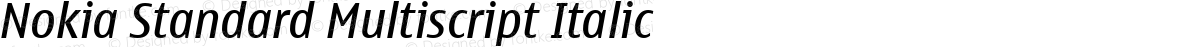 Nokia Standard Multiscript Italic