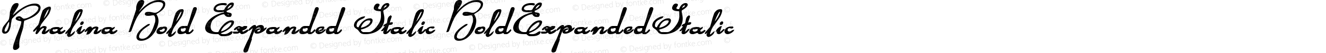 Rhalina Bold Expanded Italic