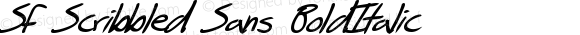 SF Scribbled Sans Bold Italic