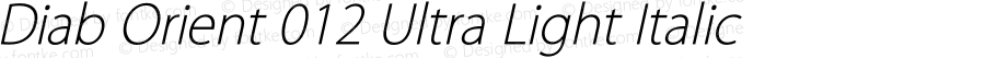 Diab Orient 012 Ultra Light Italic