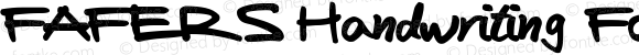 FAFERS Handwriting Font Book Version 1.0
