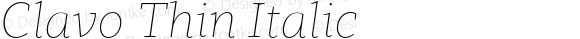 Clavo Thin Italic