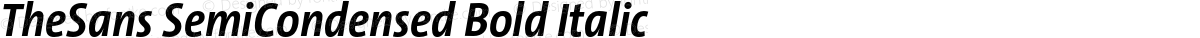 TheSans SemiCondensed Bold Italic