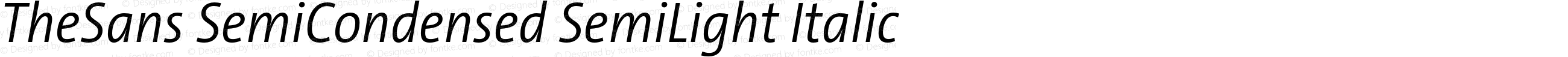 TheSans SemiCondensed SemiLight Italic