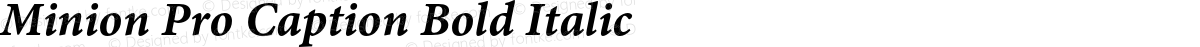 Minion Pro Caption Bold Italic