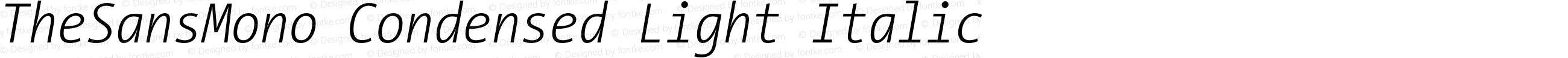 TheSansMono Condensed Light Italic