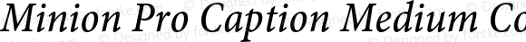 Minion Pro Caption Medium Condensed Italic