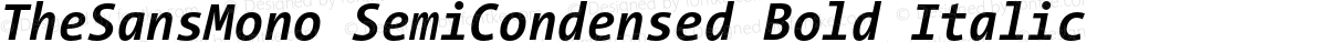TheSansMono SemiCondensed Bold Italic