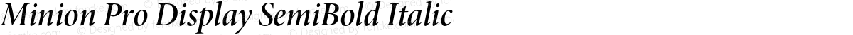 Minion Pro Display SemiBold Italic