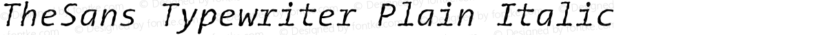 TheSans Typewriter Plain Italic