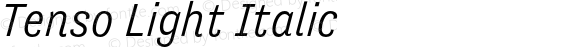 Tenso Light Italic