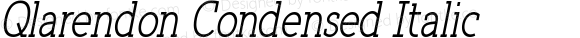 Qlarendon Condensed Italic