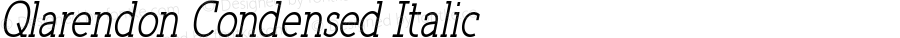 Qlarendon Condensed Italic