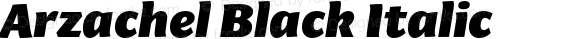 Arzachel Black Italic Italic