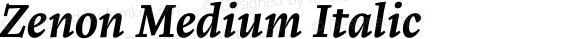 Zenon Medium Italic Version 2.000 | w-rip DC20160305