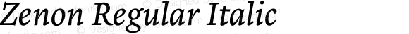 Zenon Regular Italic
