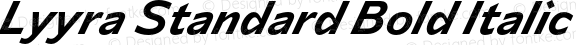 Lyyra Standard Bold Italic