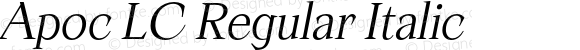 Apoc LC Regular Italic