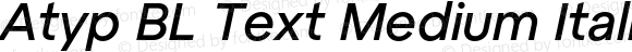 Atyp BL Text Medium Italic