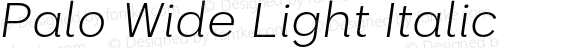 Palo Wide Light Italic