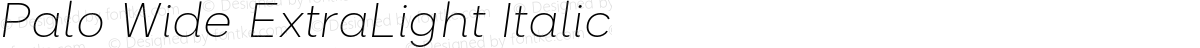 Palo Wide ExtraLight Italic