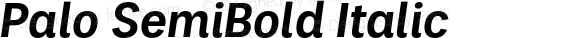 Palo SemiBold Italic