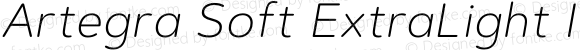 Artegra Soft ExtraLight Italic
