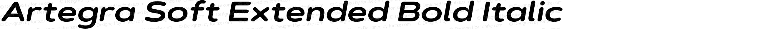 Artegra Soft Extended Bold Italic