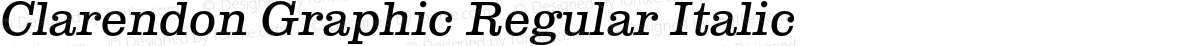 Clarendon Graphic Regular Italic