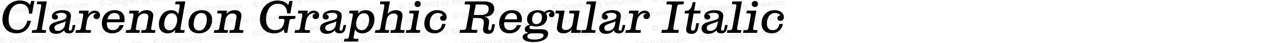 Clarendon Graphic Regular Italic