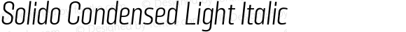 Solido Condensed Light Italic