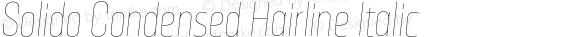 Solido Condensed Hairline Italic