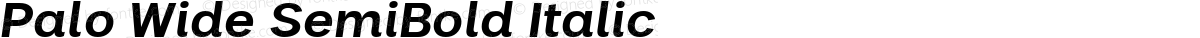 Palo Wide SemiBold Italic