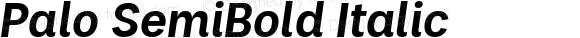 Palo SemiBold Italic