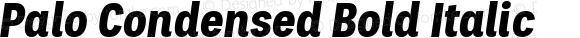Palo Condensed Bold Italic