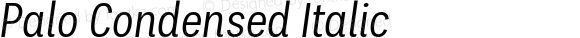 Palo Condensed Italic Version 1.000;hotconv 1.0.109;makeotfexe 2.5.65596