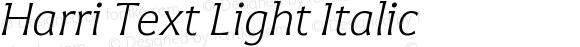 Harri Text Light Italic