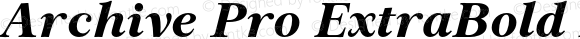 Archive Pro ExtraBold Italic