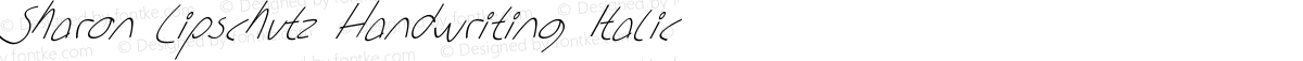 Sharon Lipschutz Handwriting Italic