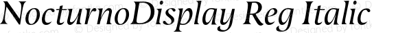 NocturnoDisplay Reg Italic