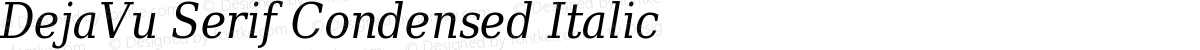 DejaVu Serif Condensed Italic