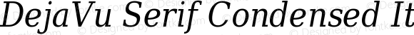 DejaVu Serif Condensed Italic